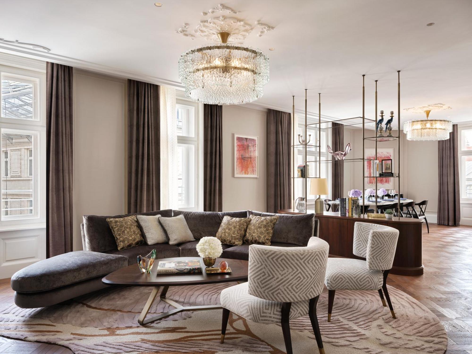 Hotel Rosewood Vienne Extérieur photo The interior of a suite at The Ivy Hotel