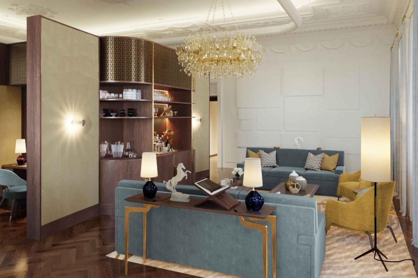Hotel Rosewood Vienne Extérieur photo A 3D rendering of a living room